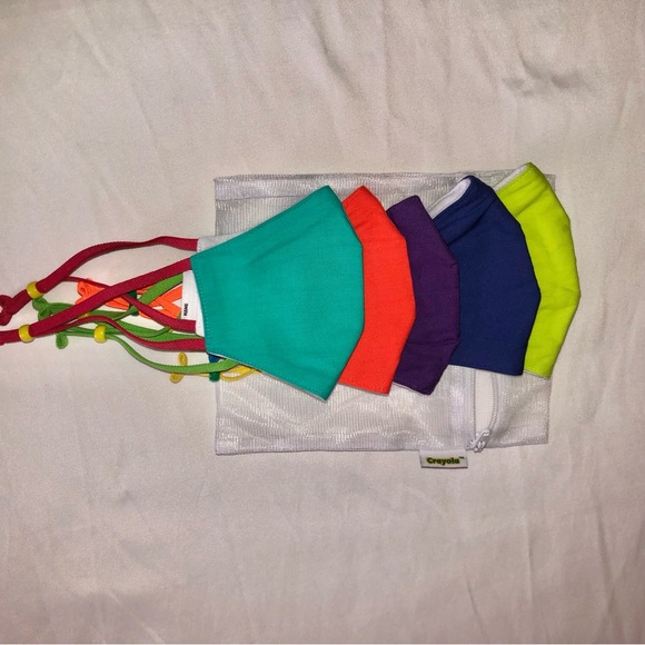 Crayola Other - Crayola Kids Face Masks, 5 pack, New Never Used, pet/smoke free home